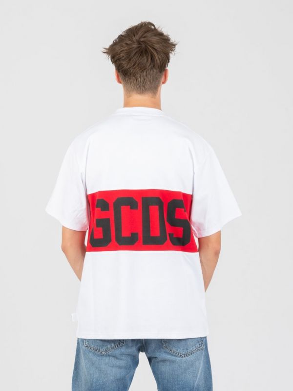 gcds t-shirt band logo bianca